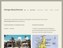 Tablet Screenshot of mango-beachhouse.com